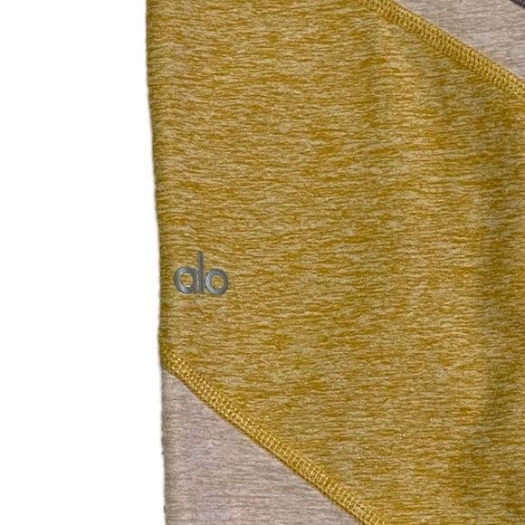 ALO Yoga High Waist Sheila AloSoft Legging Tight Yellow Heather XS - Picture 9 of 14